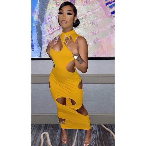 So Fancy Boutique Dresses & Skirts - 🌹NEW - VINI Dress in Honey Mustard & Red